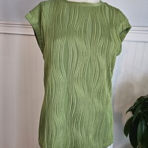 Elegant Green Textured Blouse